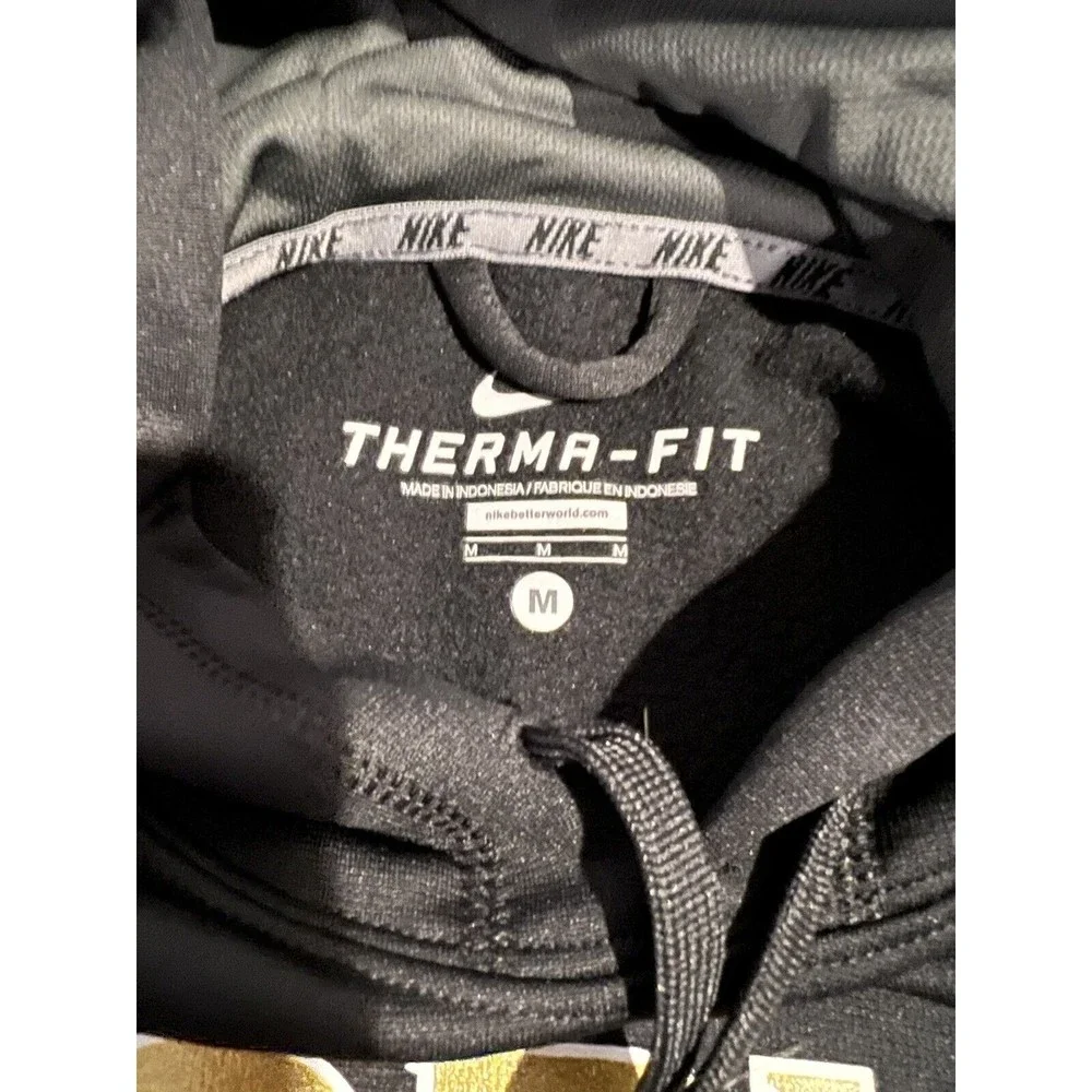 NEW MEN’S NIKE THERMA-FIT HOODIE SWEATSHIRT BLACK WORLD CUP NWT - Picture 6 of 10